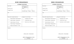 Doc Format Lembar Disposisi Karo Autosaved Sutria Watuseke Academia Edu