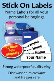 Outdoor equipment identification, warning labels) objects that will be placed in a dishwasher (hand wash only) surfaces that the sticker/label should never be removed from its application (e.g. Quality Waterproof Vinyl Stickers From Name It Labels