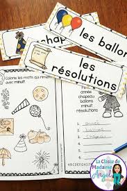 Nouvelle Annee New Year S Themed Activity Booklet In French Word Wall Cards Teaching French Booklet