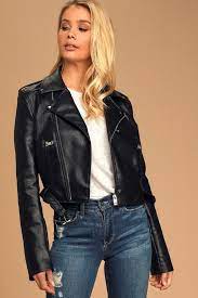 Lulus Off The Edge Black Vegan Leather Moto Jacket Vegan Leather Moto Jacket Leather Jacket Girl Vegan Leather Jacket