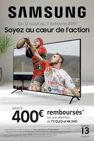Samsung electronics inspire le monde et façonne l'avenir avec des idées et des technologies innovantes. Offre De Remboursement Tv Samsung Qled Et Ultra Hd Jusqu A 400 Rembourses