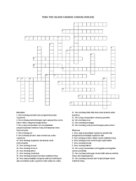 Organ atau anatomi adalah kelompok jaringan yang melakukan beberapa. Teka Teki Silang Cabang Cabang Biologi Mendatar