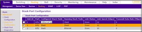 How Do I Configure A Stacking Port As An Ethernet Port Using The Web Interface On My Managed Switch Answer Netgear Support