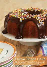 Yellow Bundt Cake With Dark Chocolate Ganache Recipe Savoury Cake Chocolate Ganache Bundt Cake