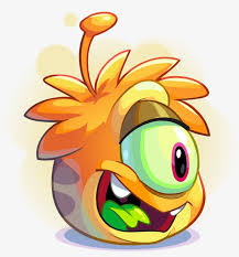To adopt a rainbow puffle, members need to complete the 4 tasks provided at the puffle hotel and launching from the cannon to the cloud where rainbow puffles live. Orange Alien Puffle Adoption Club Penguin Puffles Alien 1760x1805 Png Download Pngkit