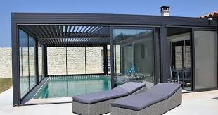 Wallis Outdoor Bioclimatic Pergola The Art Of Living By Profiles Systemes Art Bioclimatic Living Outdoor Pergola Indoor Pool Design Pergola Backyard