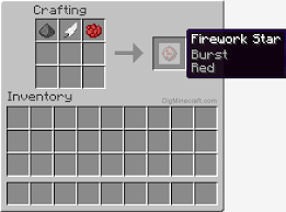How To Make A Red Burst Firework Star In Minecraft Firework Star How To Make Fireworks Fireworks
