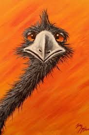 Emu From Roxby Downs 20 X 26 2013 Greg Mcdonald Artist Www Gregmacart Com Emus Art Animal Paintings Animal Art Projects