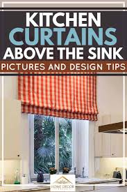 kitchen curtains above the sink