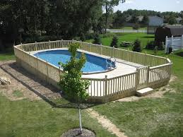 16 Gorgeous Pool Deck Designs And Ideas To Inspire Your Backyards Abovegroundpooldec Oval Above Ground Pools Above Ground Pool Decks Backyard Pool Landscaping