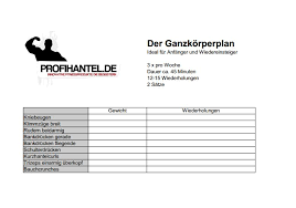 Er ist für anfänger und fortgeschrittene gleichermaßen geeignet. Profihantel De Ganzkorper Trainingsplan Zum Muskelaufbau Fur Anfanger