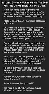 Husband Gets A Shock When His Wife Tells Him This On Her Birthday Funny Jokes Story Lol Funny Quote Funny Quotes Fu Joke Stories Funny Quotes Marriage Humor