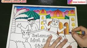 Gambar mewarnai buah jambu air. Cara Gradasi Warna Ep 37 Tema Hari Raya Idul Adha