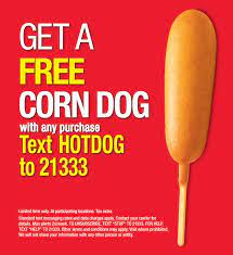The hot dog chain is adding three savory bbq dogs & refreshing southern lemonade floats to its menu. Text For A Free Corn Dog Wienerschnitzel