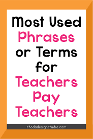 9 Most Common Words Used By Teachers On Tpt Online Education Teachers Pay Teachers Teacher Blogs
