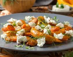 Gerostetes Kurbis Karotten Gemuse Mit Ziegenkase Rezept Rezept Karotten Gemuse Rezepte Fleisch Vorspeisen