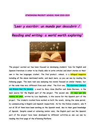 Leer y escribir: un mundo por descubrir / Reading and writing: a world  worth exploring' by Gracia 