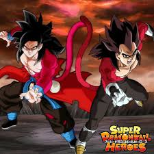 Sdbh Xeno Goku Ssj4 Xeno Vegeta Ssj4 Dragon Ball Gt Dragon Ball Z Dragon Ball Art