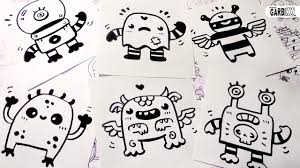 We have included a face drawing game and a landscape drawing game. 6 Little Monsters For Your Doodles Hello Cute Doodles Easy And Kawaii Drawings Youtube