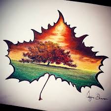 Look, but don't stare when sketching Ozgur Durmaz On Instagram Colored Pencil Drawing By Me The Lonely Tree With The Sunset Repost Update Cool Drawings Colorful Drawings Drawings