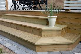 2) are the vertical members at the back of each tread. Treated Wood Decks Northwood Solutions Ltd