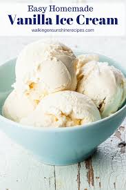 Cover the vanilla ice cream tightly with plastic wrap. Easy Homemade Vanilla Ice Cream Recipe Walking On Sunshine