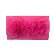 Baby Accessories Kids Baby 3d Flower Big Floral Bow Soft Hairband Nylon Headband Elastic Headwrap Hair Accessories