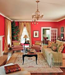 If you have very high ceilings, you can paint the ceiling in an. Chinese Red Paint In Traditional Living Room My Decorative