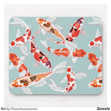 Black And White Koi Fish Mouse Pad Koi Mouse Pad Zazzle Com In 2020 Koi Koi Fish Colorful Backgrounds