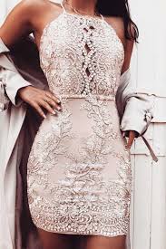 Handmade Embellished Mesh Rose Gold Backless Bodycon Dress Hoco Dresses Dresses Beautiful Dresses