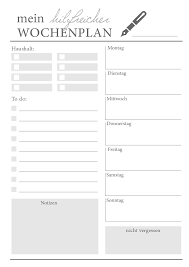Wochenplaner Vorlage Filofax Weekly Planner Template Printable Planner