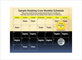Crew a begins the schedule in week 1, crew b begins in week 2, and so on. Free 15 Sample Rotation Schedule Templates In Pdf Ms Word