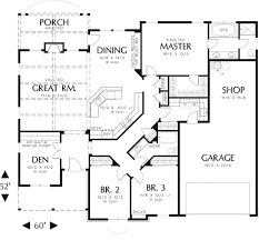 Buckfield 4655 3 Bedrooms And 2 5 Baths The House Designers Single Story House Floor Plans Floor Plans House Floor Plans