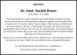 Bewertungen, öffnungszeiten, wegbeschreibungen, fotos, kontakte etc. Traueranzeigen Von Harald Braun Trauer Mittelhessen De