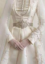 National Costume Of Caucasian Bride Closeup Of A Wedding Dress Wedding Gown Muslimah Wedding Dress Muslim Wedding Dresses Pretty Dresses