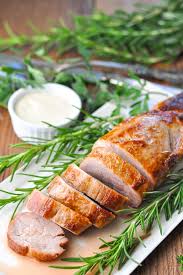 I enjoy cooking with pork. Roasted Pork Tenderloin With Mustard Sauce The Seasoned Mom