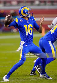 Jared Goff Of The Los Angeles Rams Looks To Throw A Pass Against The Jared Goff Nfl Football Pictures Rams Football
