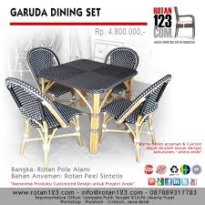 Harga Jual Garuda Dining Set Meja Makan Rotan Sintetis Dsrt049 Model Gambar Furniture Meja Makan Interior