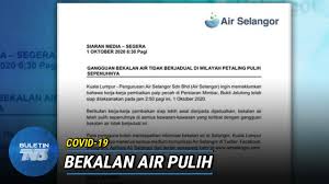 Empat loji rawatan air di selangor, iaitu sungai selangor fasa 1, fasa 2, fasa 3 dan rantau panjang dihenti tugas pada jam 7 malam tadi. Water Supply In Petaling Area Fully Restored