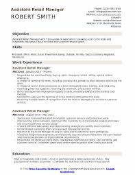 assistant retail manager resume samples