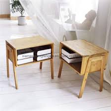 Slight differences in bamboo shade colors are signs that the furniture has been crafted from solid bamboo and is considered a benchmark of quality. China 2 Pieces Easy Assembly Natural Solid Wooden Bedroom Furniture Bamboo Bedside Table For Home China Picnic Table Picnic Stand