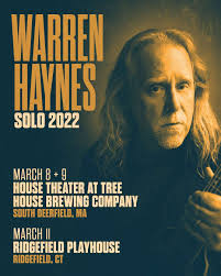 3 WARREN HAYNES SOLO SHOWS ANNOUNCED