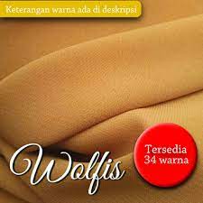Bahan moscrepe bagus atau tidak. Kain Wolfis Wolvis Wollpeach Polos Eceran Meteran Shopee Indonesia