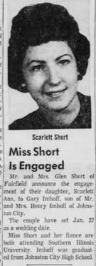 Gary Earl Imhoff engagement Carbondale IL 1 19 1962