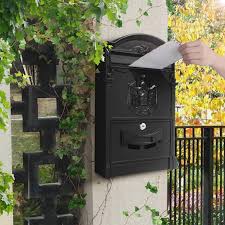 Detailed reviews of the 7 best locking mailboxes for residential mail boss 7506 mail manager curbside locking security mailbox best choice products heavy duty cast aluminum vintage mailbox Tooluck Ish09 M884862mn Vintage Mailbox For Post Mailbox That Locks Retro Style Wall Mount Mailboxes On House Mailbox Green Mailbox Black Mailbox B