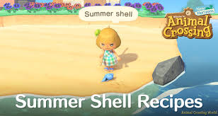Read shell bed's info in animal crossing: Summer Shells Diy Recipe List How To Get Season Dates In Animal Crossing New Horizons