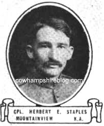 New Hampshire WWI Military: Corporal Herbert E. Staples of Ossipee NH  (1891-1918)