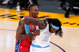 Dwight howard only spent one season with the philadelphia 76ers, but he had some fun during that one season. Nba Dwight Howards Receives Ring Ejection Vs Lakers