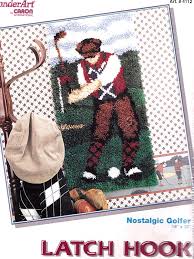 Amazon Com Latch Hook Kit Nostalgic Golfer Caron Wonder Art