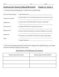 Image result for Cardiovascular Worksheets